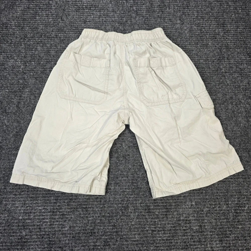OshKosh Bgosh‎ Cargo Shorts Boy's Size 8 Cream Cotton Elastic Waist